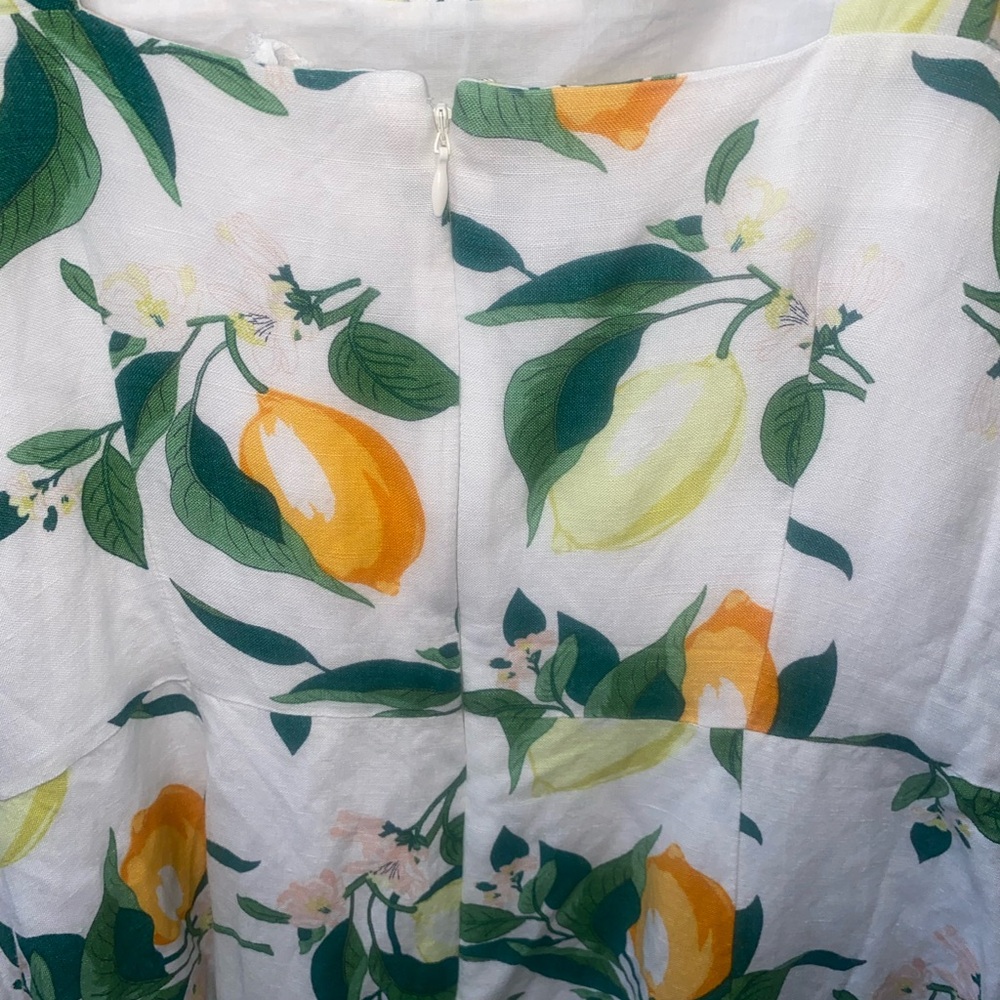 Size 6P Ann Taylor (NWT) Lemon Sundress, Square Neck Sheath Dress, Line - Picture 6 of 13